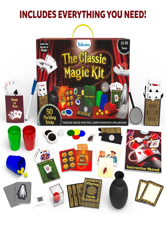 Skillmatics Magic Kit for Kids - Perform 50 Classic Magic Tricks & Illusions with Real Magician Props, Step-by-Step Guide & Secret Techniques, Fun Gift for Boys & Girls Ages 8, 9, 10, 11, 12 & Up - Image 5